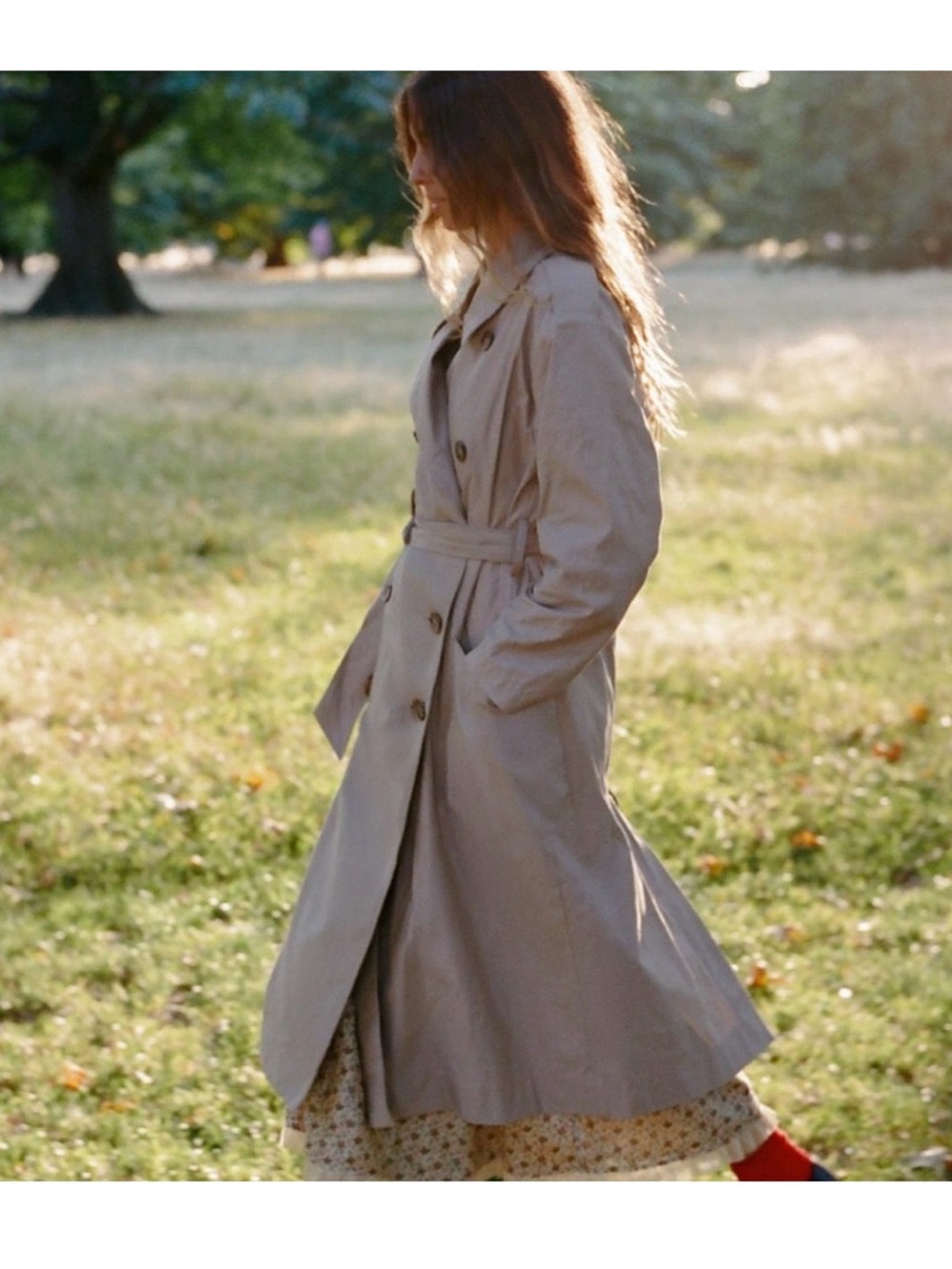 Christy Dawn The Marlow Trench in Clay Neutral Trench Coat in Beige